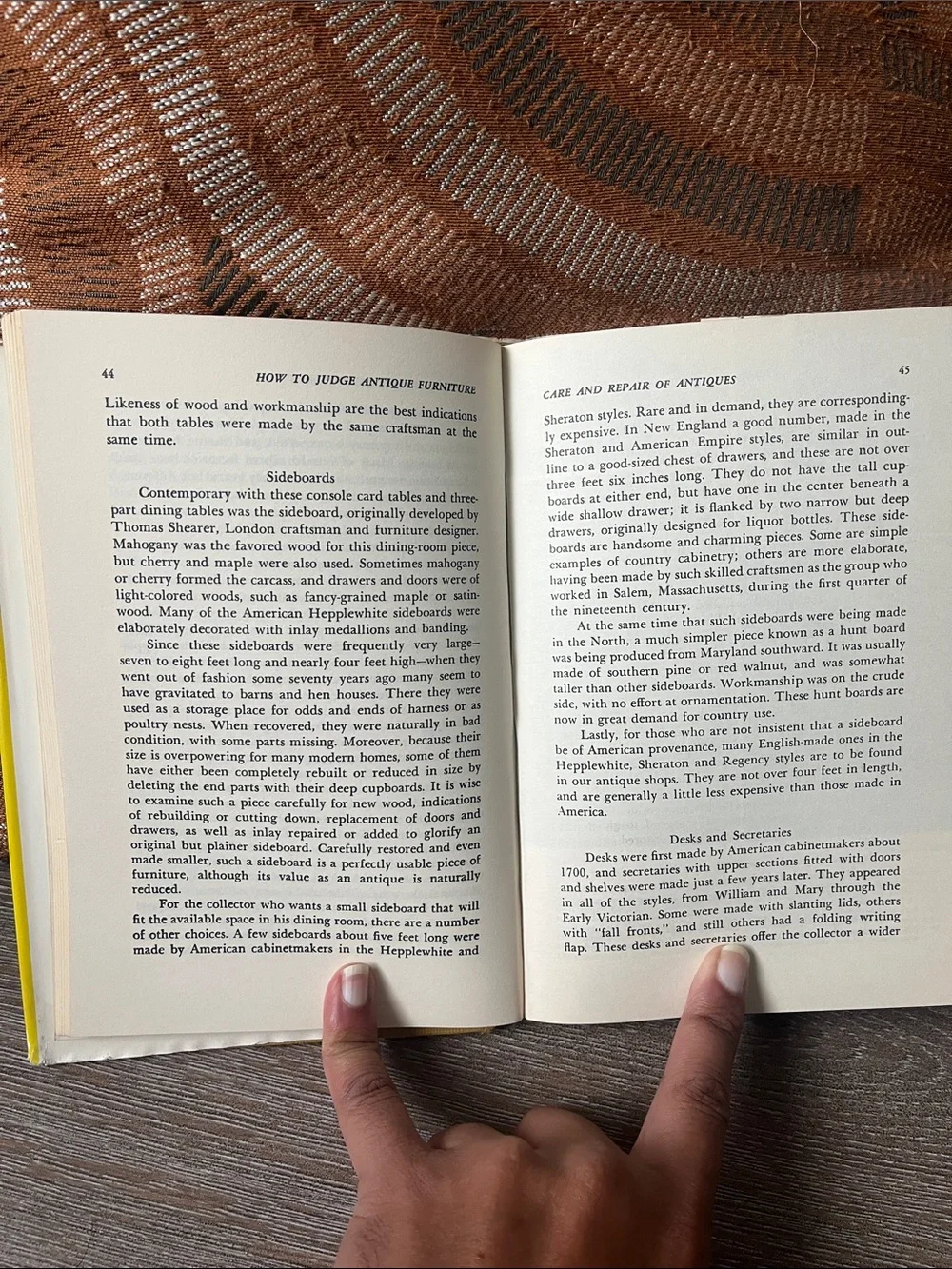 Care and Repair of Antiques by Thomas H. Ormsbee - Bright Yellow Hardcover